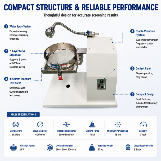 SZ-Î¦200 Laboratory Vibrating Sieve Shaker overview